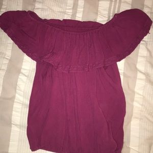 Magenta off the shoulder blouse